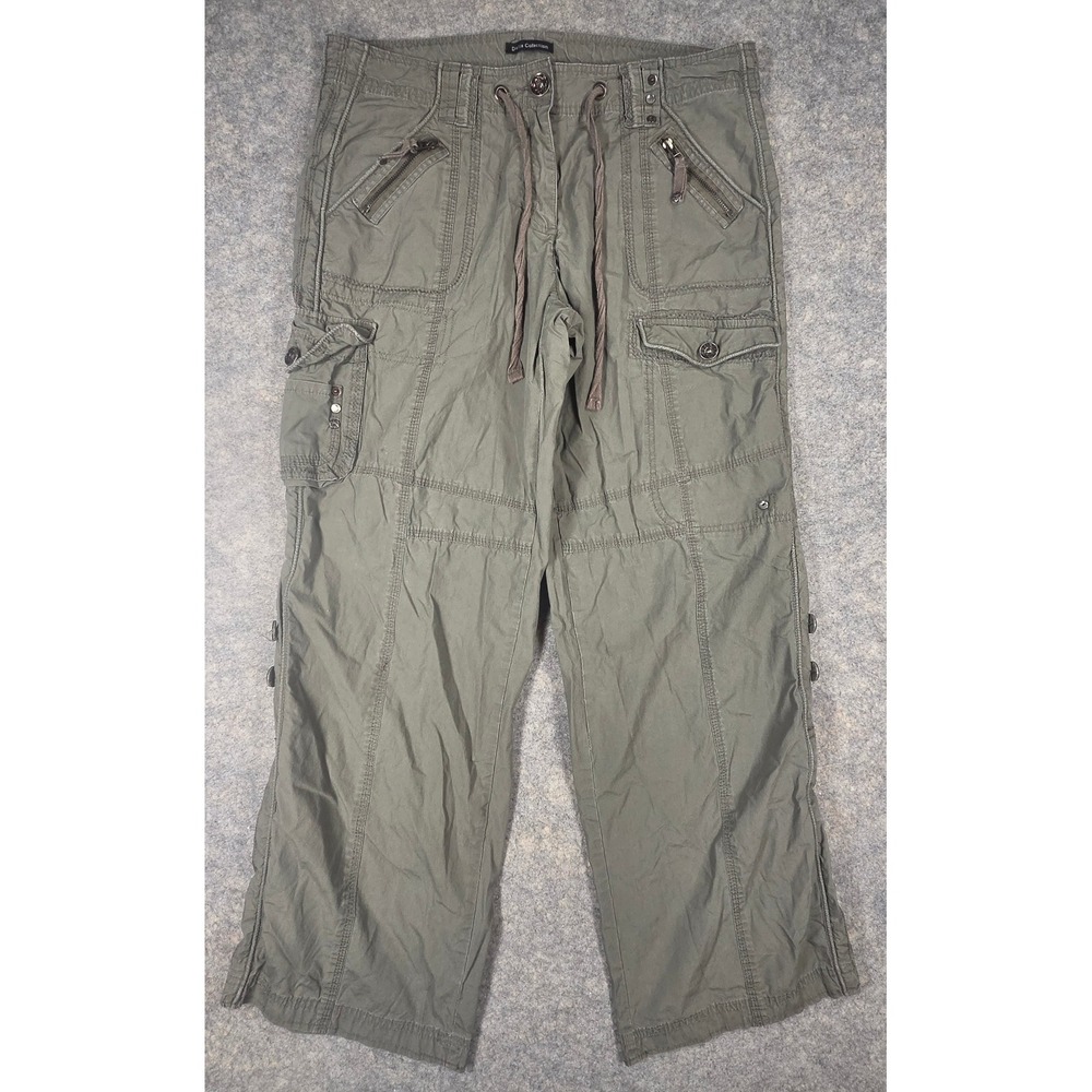 Dalia Collection Olive Green Cargo Pants Womens 12 Utility Gorpcore Cotton